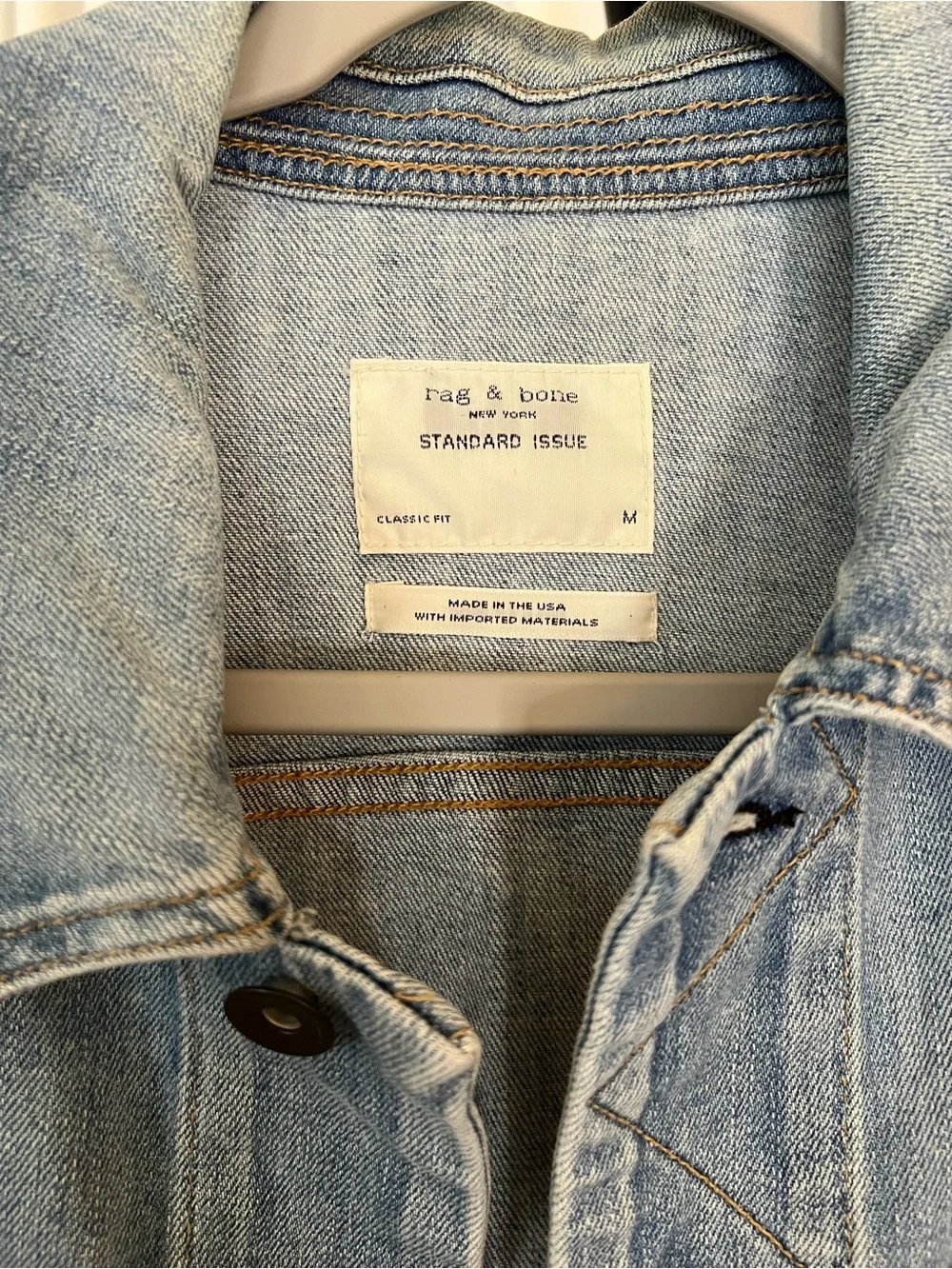 rag & bone Men’s Light Blue Denim Jacket - Casual Truck Style